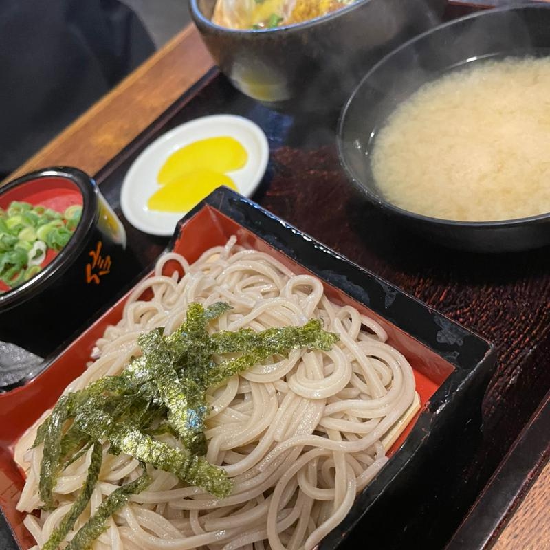 カツざる丼(信濃庵)