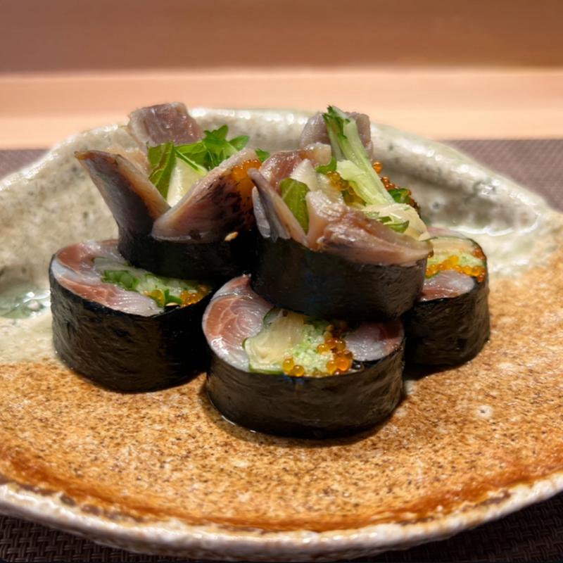 いわし巻き(鮨と酒ことほぎ)