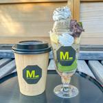 抹茶andほうじ茶パフェ(抹茶ラボ 西尾伝想茶屋店)