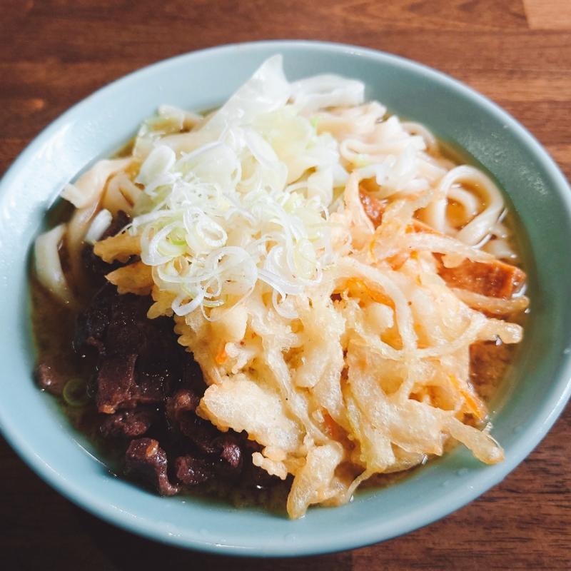 天ぷら肉うどん　大(手打ちうどん いなか )