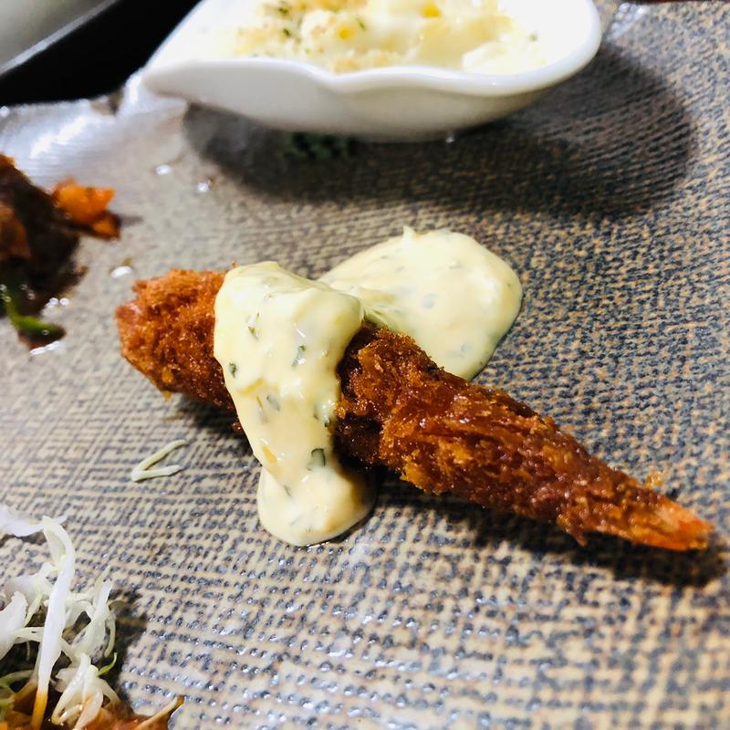 海老フライ_洋食プレートセット(洋食レストランキッチンいのうえ)