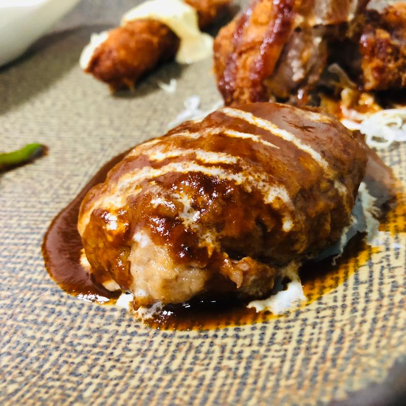 ハンバーグ_洋食プレートセット(洋食レストランキッチンいのうえ)