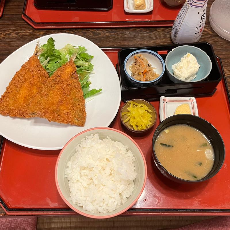 アジフライ定食(雨風食堂 （アマカラショクドウ）)
