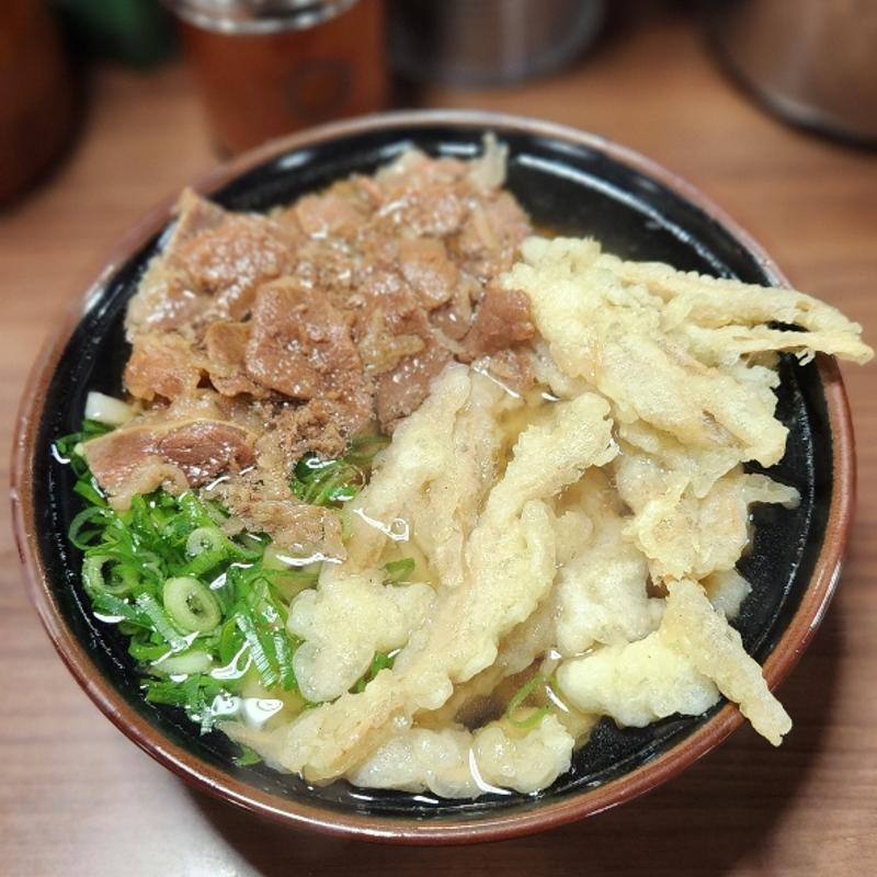 肉ごぼう天うどん(立花うどん（久留米）)