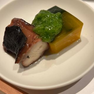 蛸やわ煮 南瓜 オクラ(いにしえの宿 伊久（いきゅう）)