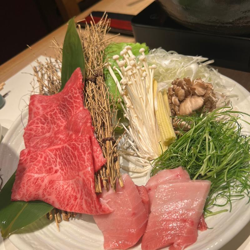 松阪牛 本鮪のしゃぶしゃぶ(いにしえの宿 伊久（いきゅう）)