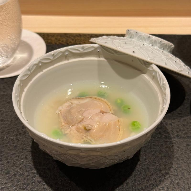 はまぐりと臼井豆のおかゆ(あま木)