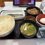たまかけ塩鯖定食に牛皿(すき家 新4号BP上三川店 )