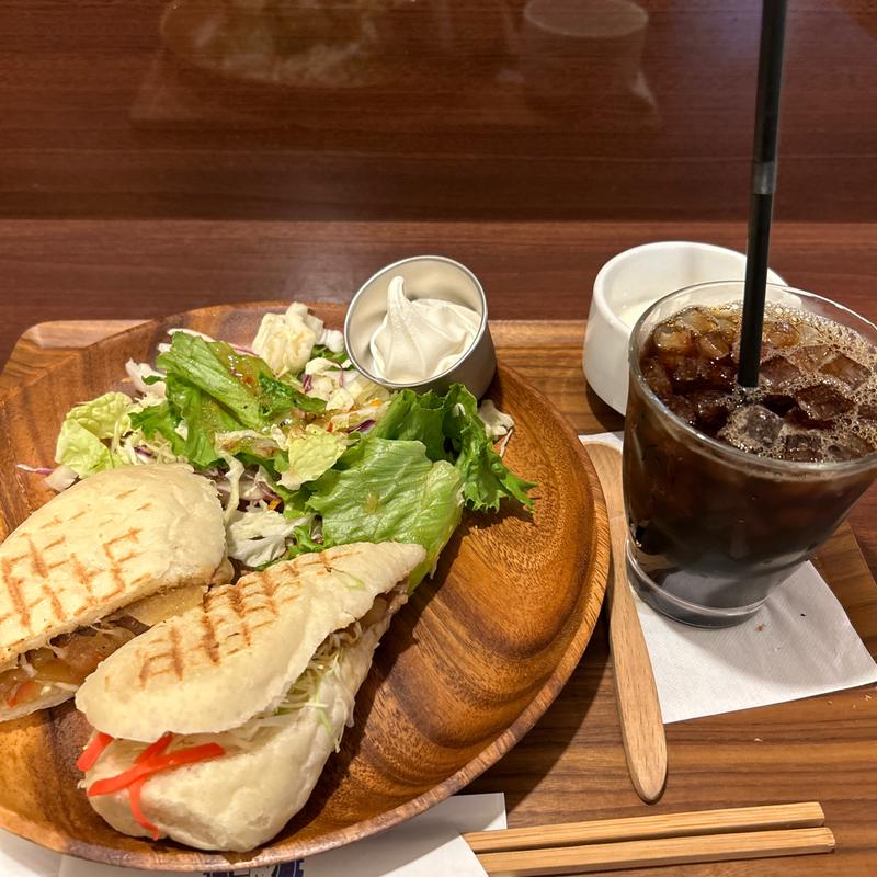 豚の生姜焼きパニーニセット(マルセイコーヒー)