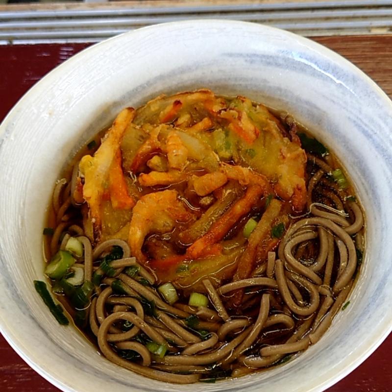 野菜かき揚げそば(桃中軒 三島駅在来線上りホーム店)