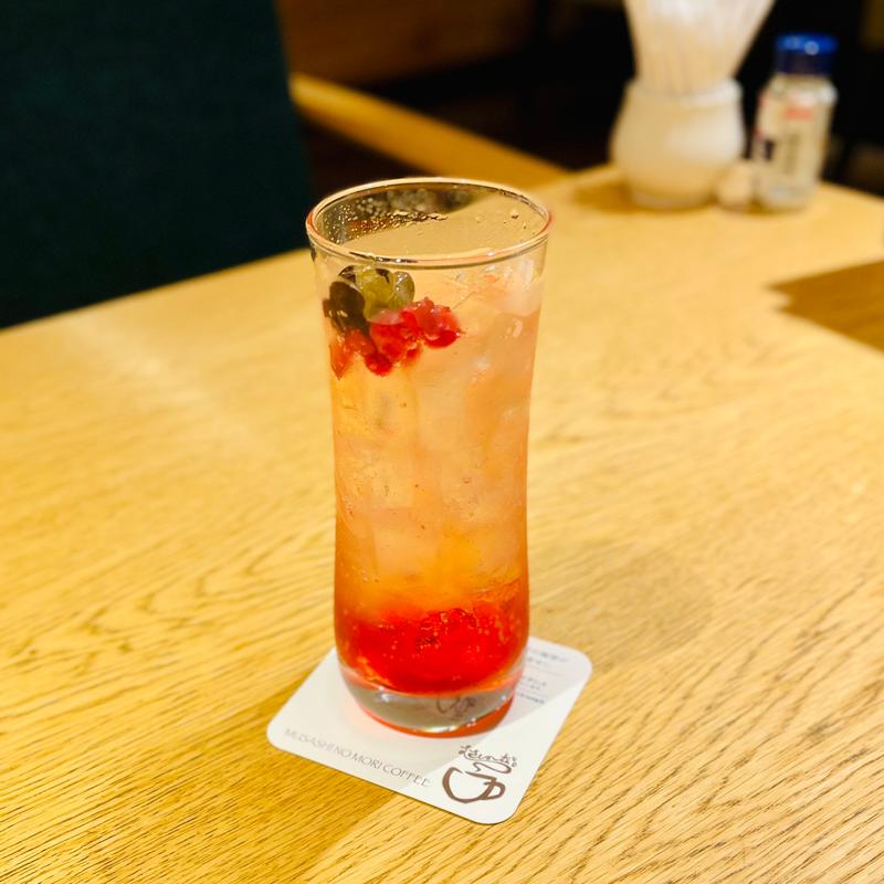 ラズベリーMIXソーダ(むさしの森珈琲 朝霞本町店)