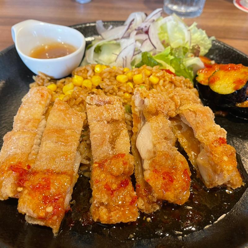 ホットチキンスイートチリプレート(高倉町珈琲 大宮店)