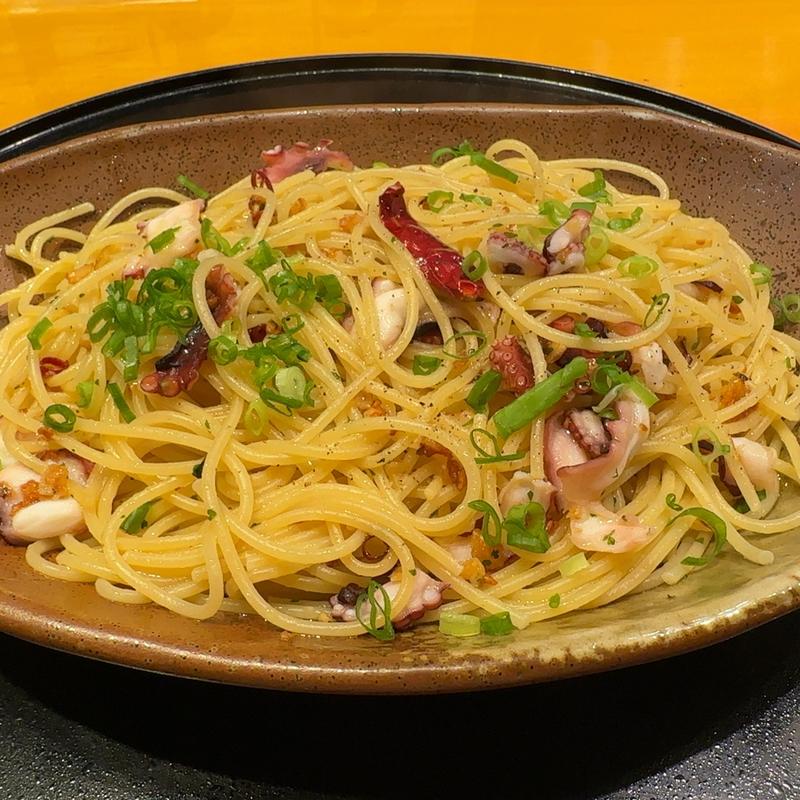 タコのペペロンチーノ(洋麺屋 五右衛門 茨木店)