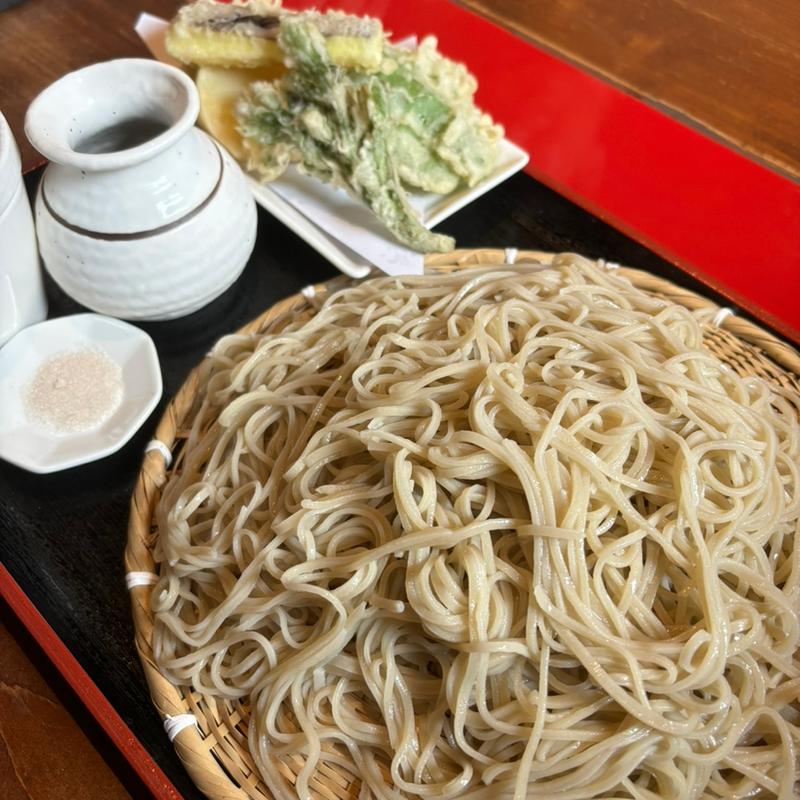 杜の天ぷらセット　麺大盛(杜の蕎麦屋 コロポックル山荘)