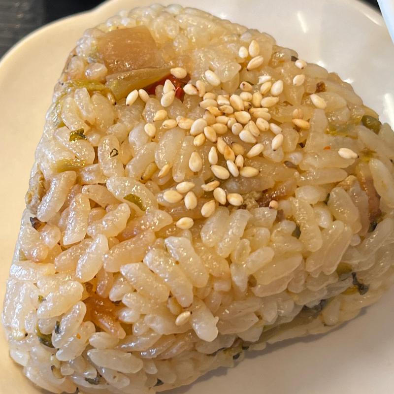 高菜飯(麺や ほり野 麺工房、ほり野のカレーパン)