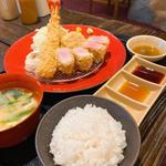 上ヒレシャトーブリアン定食3枚 大海老フライ1本(かつ泉 )