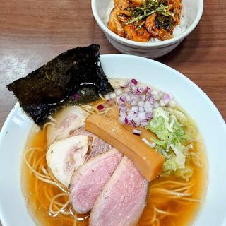 鴨出汁ラーメン 鰻の蒲焼き丼(煮干し中華そば 山形屋)