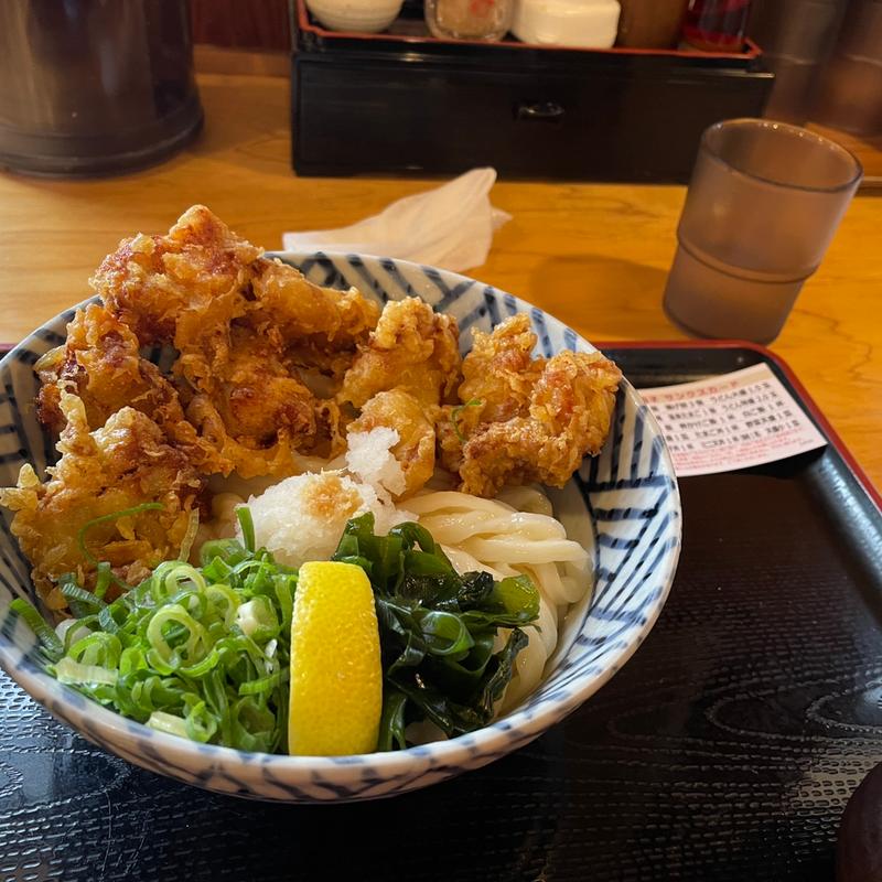 とり天ぶっかけ冷　1.5玉(自家製おうどん 三拍子)