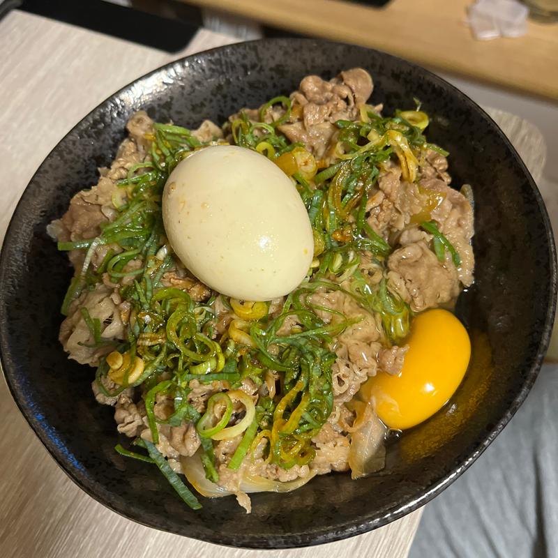 ネギ玉牛丼　3倍盛(すき家 五泉東本町店 )