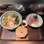 ラーメンねぎとろ丼