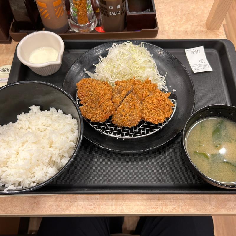 牛カツ定食(松乃家 川口店)