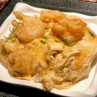 海老天玉子丼ハーフ(黒龍天神樓 （コクリュウテンジンロウ）)