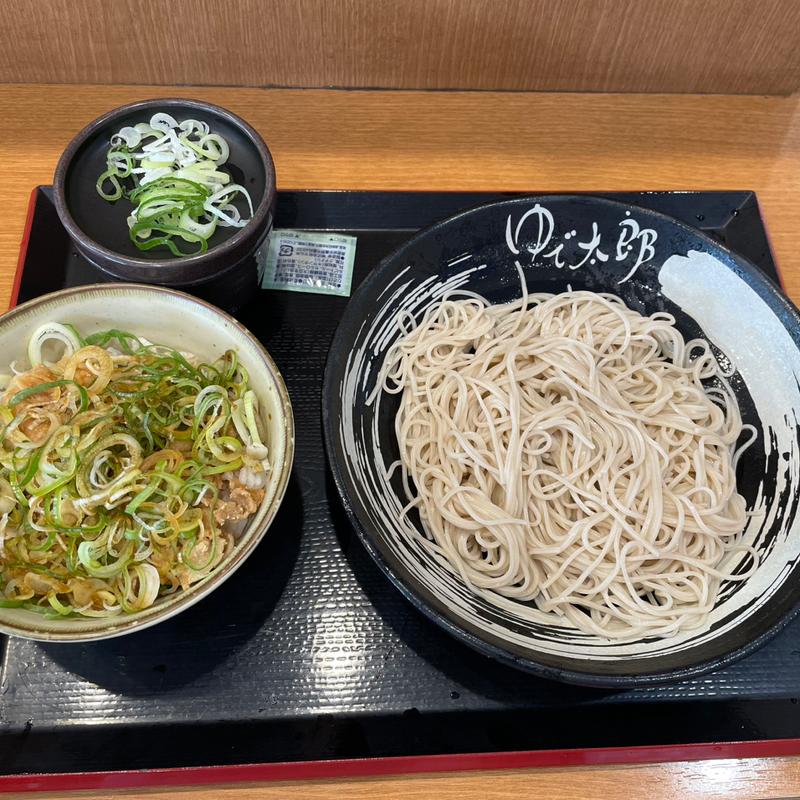ミニ薬味ねぎ豚丼セット冷(ゆで太郎 もつ次郎 吉野町店)