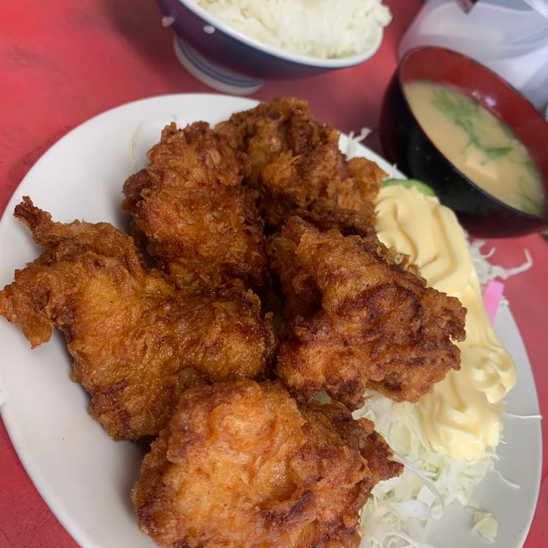 から揚げ定食(一楽ラーメン 志免店)