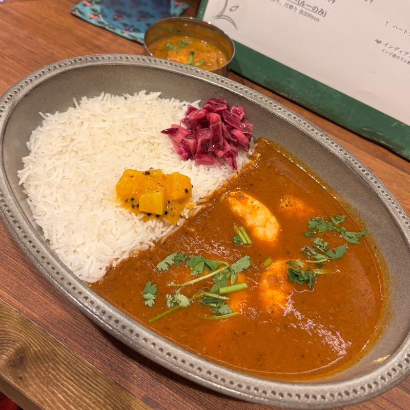 ゴア風エビカレー（ミニカレー:バターチキン）(カレーの店 よすが舎)