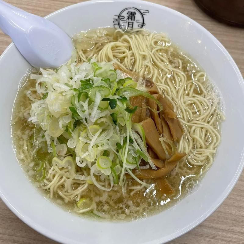 あごだし細麺 中 ネギ増し(麺屋 霜月)