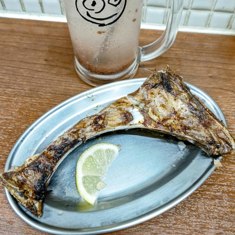 マグロカマの炭火焼き(大衆食堂2.0 とぽす)