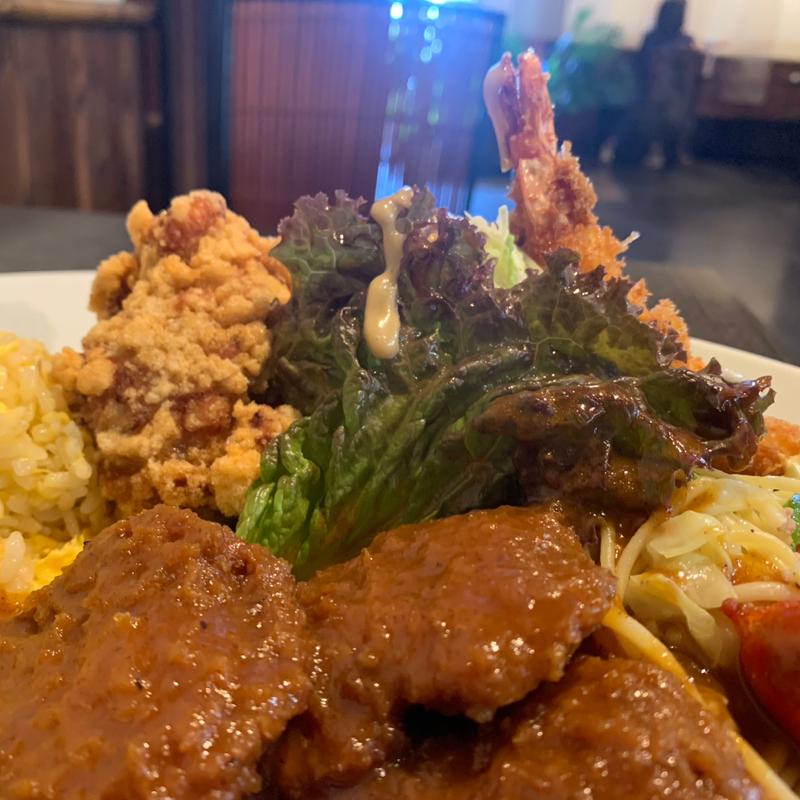 定食屋のトルコライス(亀仙人食堂)