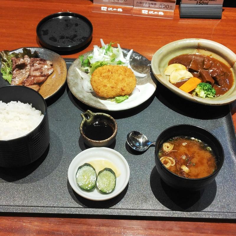 牛たん尽くし膳(すてーきはうす 伊勢屋 JR仙台駅エスパル仙台店)