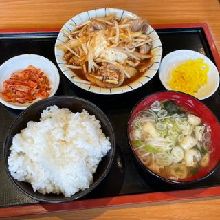 #ピリ辛肉豆腐炒め定食(おらんち食堂)