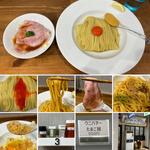 ウニバターたまご麺にチャーシュー丼