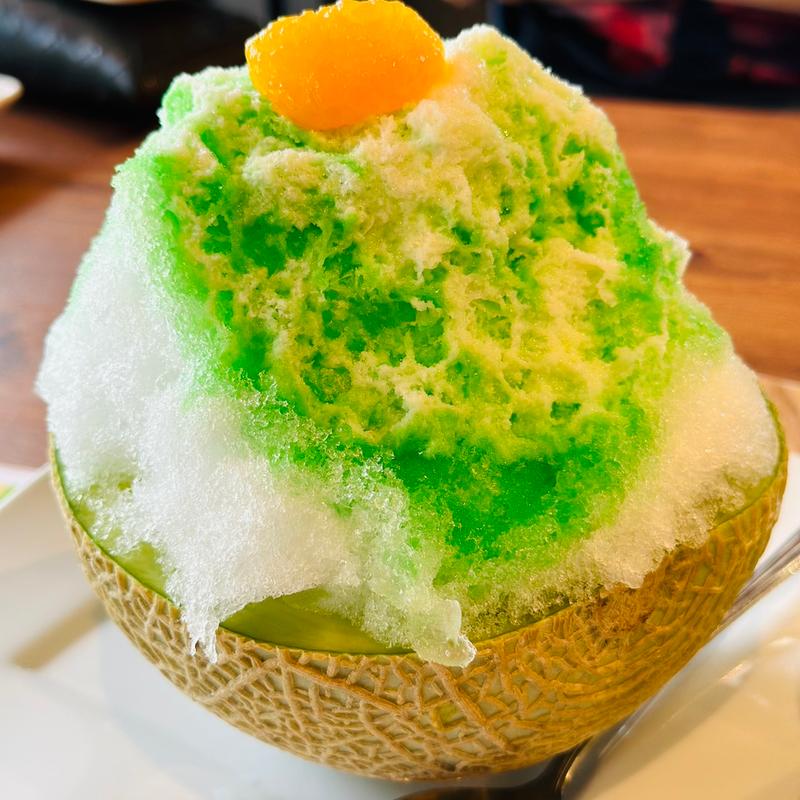 メロンかき氷(日研農園 N`cafe)