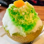 メロンかき氷(日研農園 N`cafe)
