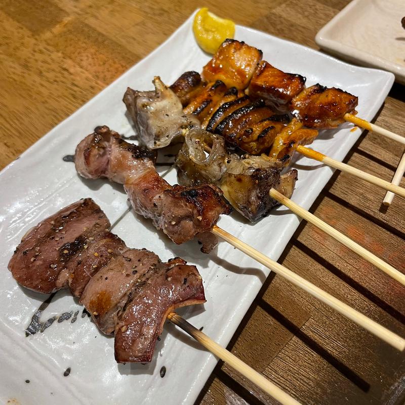 串焼き5本盛り(焼きとん 大黒 大須観音店)