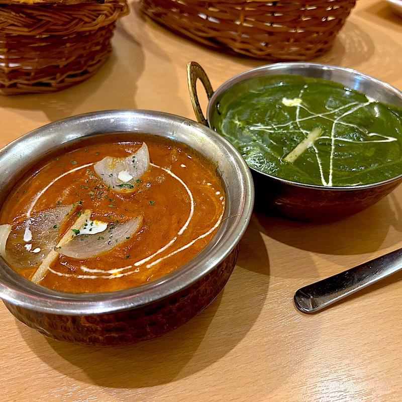 ラムドピャジャ スペシャルカレー＆ほうれん草チキンカレー(カマナイオンタウン仙台泉大沢店)