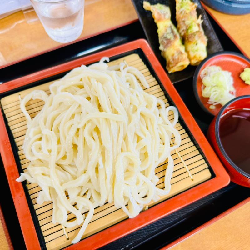 もりうどん＋ちくわの天ぷら(むじな庵本店)