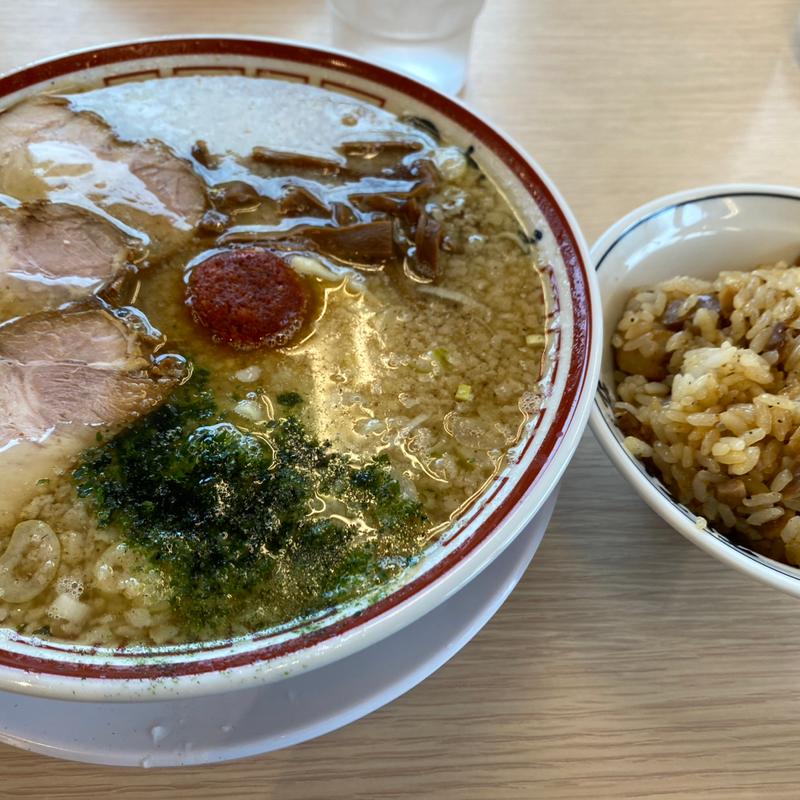 山形味噌ラーメン（こってり）➕肉めし(中華そば専門 田中そば店 三郷店)