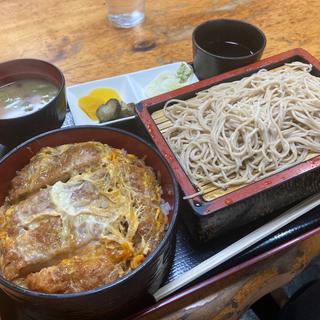 半カツ丼 もりそば(ほそ島や)