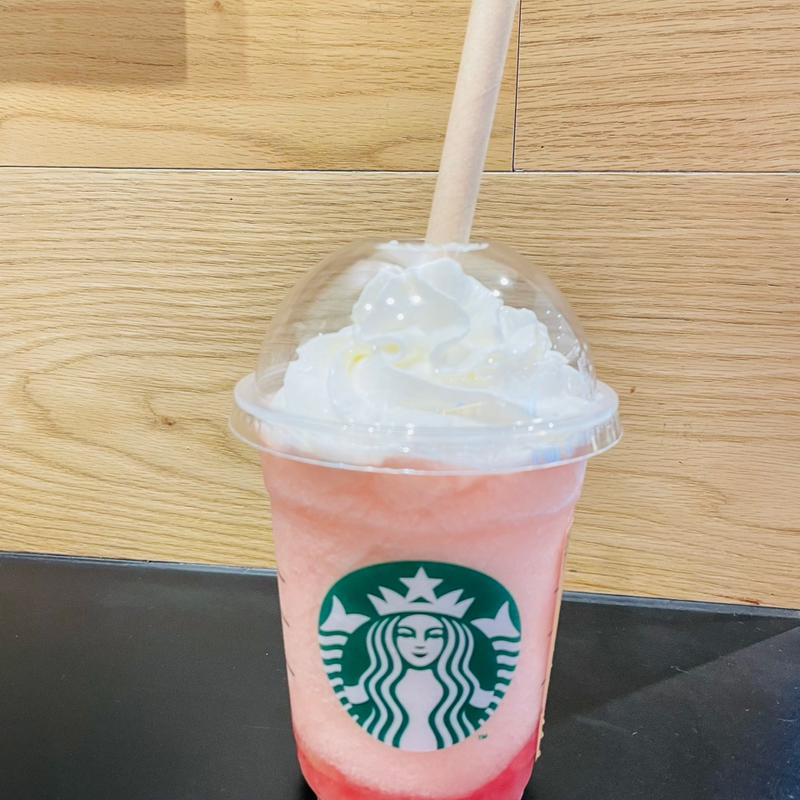 ラブ&ピーチフラペチーノ(スターバックスコーヒー ららぽーと湘南平塚店)