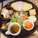 ランチプレートセット（明太子マヨオムライス）(京都北山洋食パセリカフェ)
