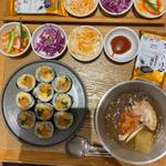 特製キンパと韓国冷麺定食(vegegoオヌレシクタン＆カフェ ららぽーと堺)