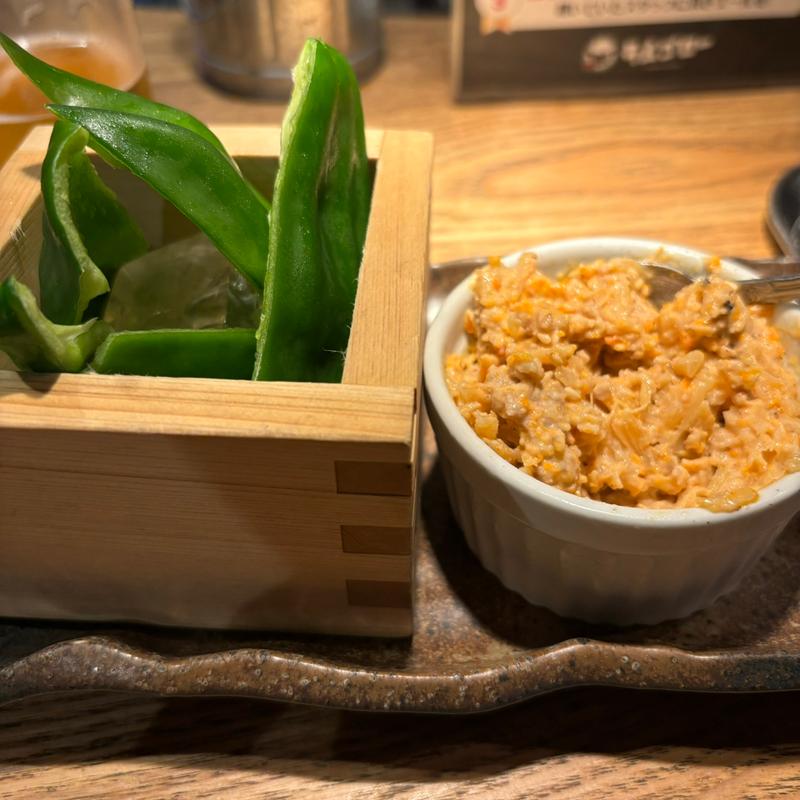 やみつき肉味噌ピーマン(ラム肉酒場 ラムゴロー 神田南口店)