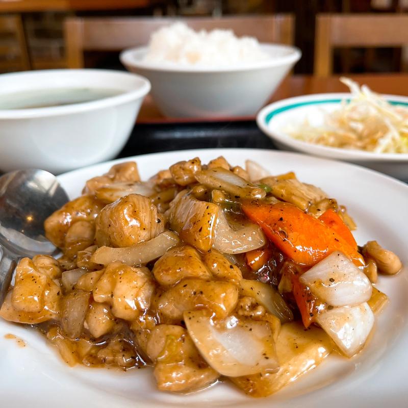 黒胡椒の鶏肉炒め　大盛り(好来屋)