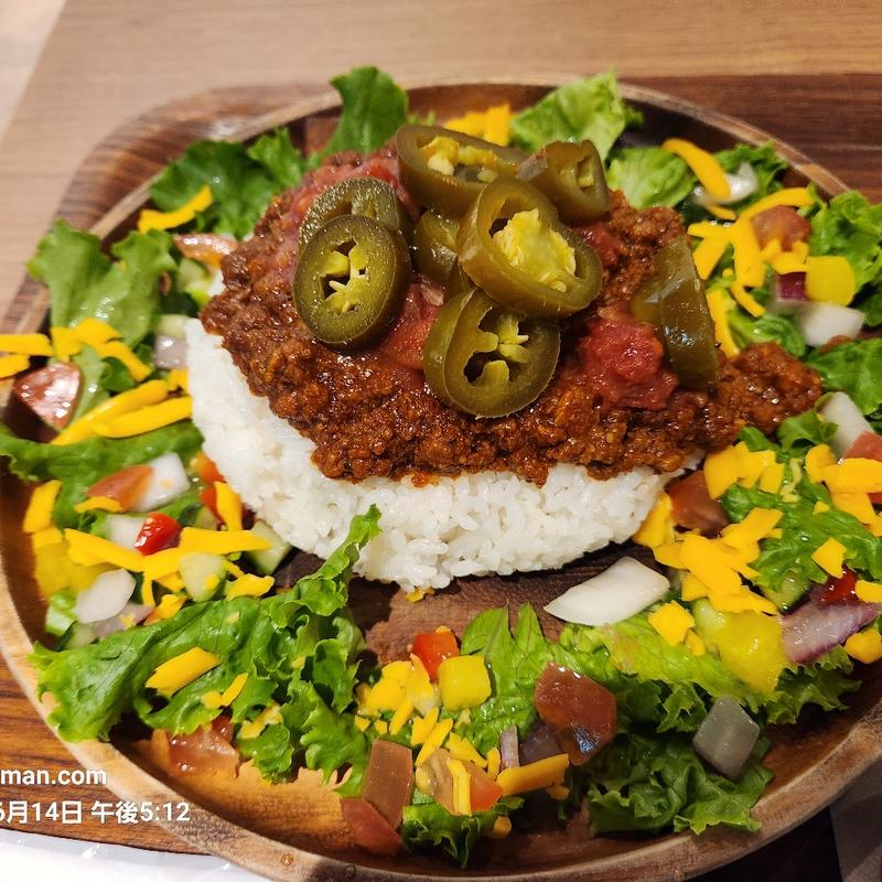 サルサ&ハラペーニョタコライス(ヴィレッジヴァンガードダイナープライムツリー赤池店)