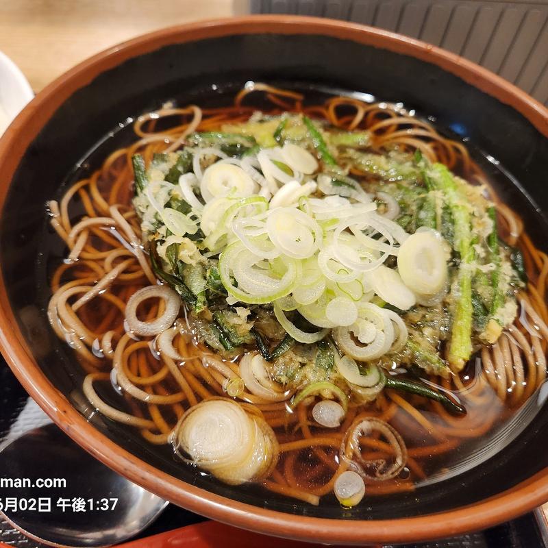 ニラ天そば(よもだそば 名古屋うまいもん通り広小路口店)