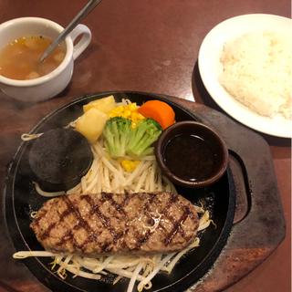 弾力ハンバーグランチ150グラム(カウベル 八千代本店)